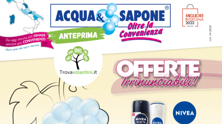 Volantino Acqua e sapone