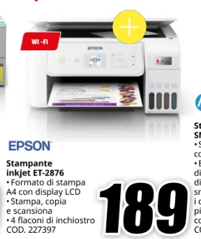 Stampante multifunzione Epson EcoTank ET-2876