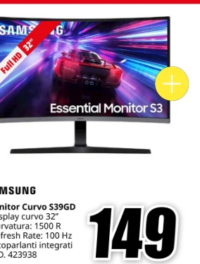 Monitor curvo Samsung S39GD 32 pollici