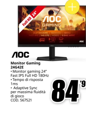 Monitor gaming AOC 24G42E 24 pollici