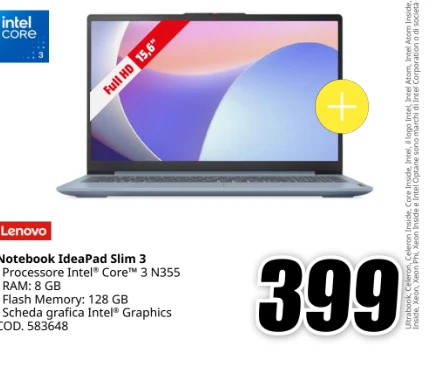 Notebook Lenovo IdeaPad Slim 3