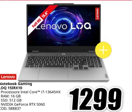 Notebook gaming Lenovo LOQ 15IRX10