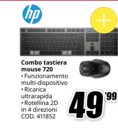 Combo tastiera e mouse HP 720