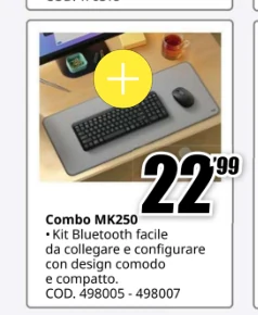 Combo tastiera e mouse Logitech MK250