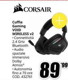 Cuffie gaming Corsair Void Wireless V2