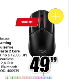 Mouse gaming HyperX Pulsefire Haste 2 Core
