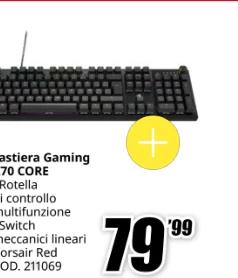 Tastiera gaming Corsair K70 Core