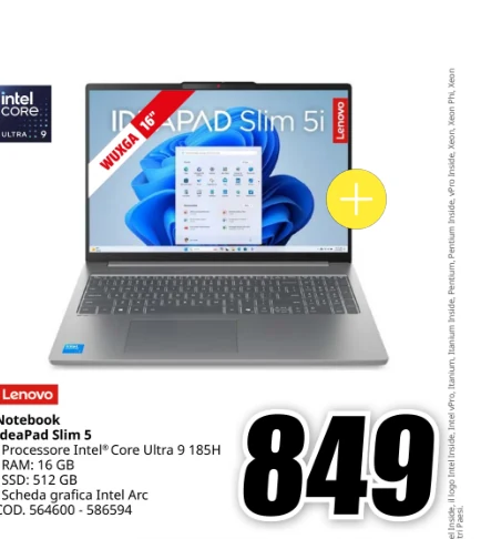 Notebook Lenovo IdeaPad Slim 5 Intel Core Ultra 9