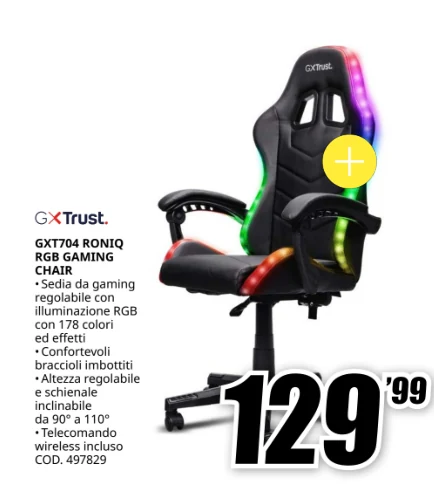 Sedia gaming Trust GXT704 Roniq RGB