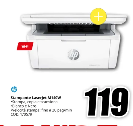 Stampante laser HP LaserJet M140w