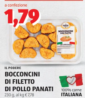 BOCCONCINI DI FILETTO DI POLLO PANATI
