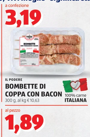 BOMBETTE DI COPPA CON BACON