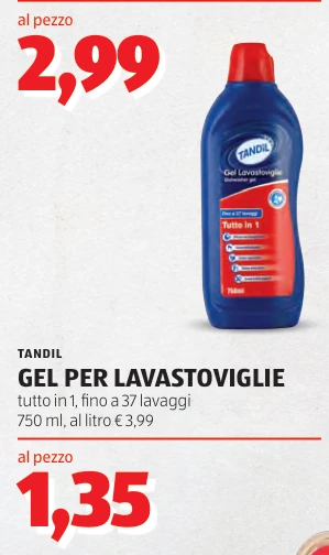 GEL PER LAVASTOVIGLIE
