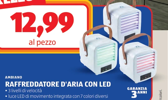 RAFFREDDATORE D'ARIA CON LED