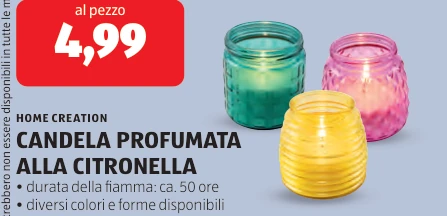 CANDELA PROFUMATA ALLA CITRONELLA