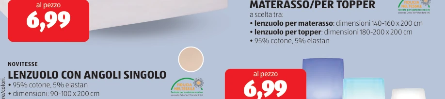 LENZUOLO CON ANGOLI SINGOLO