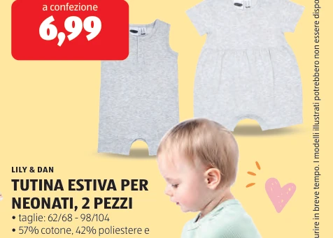 TUTINA ESTIVA PER NEONATI