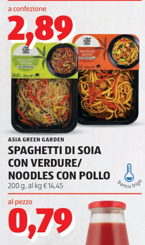 SPAGHETTI DI SOIA CON VERDURE/ NOODLES CON POLLO