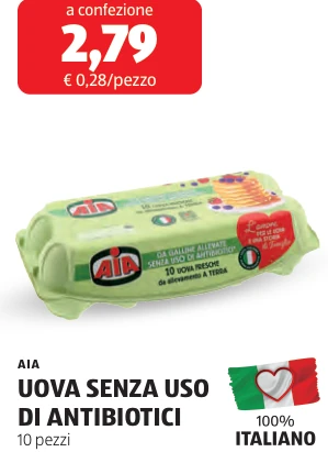 UOVA SENZA USO DI ANTIBIOTICI