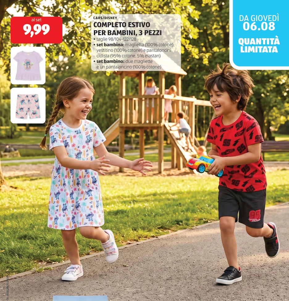 COMPLETO ESTIVO PER BAMBINI, 3 PEZZI