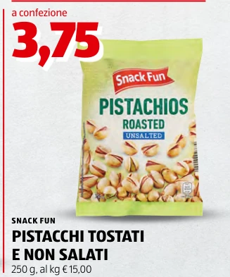 PISTACCHI TOSTATI E NON SALATI