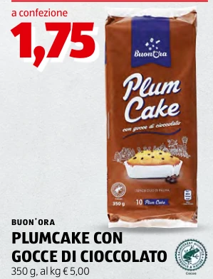 PLUMCAKE CON GOCCE DI CIOCCOLATO