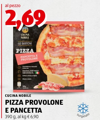 PIZZA PROVOLONE E PANCETTA