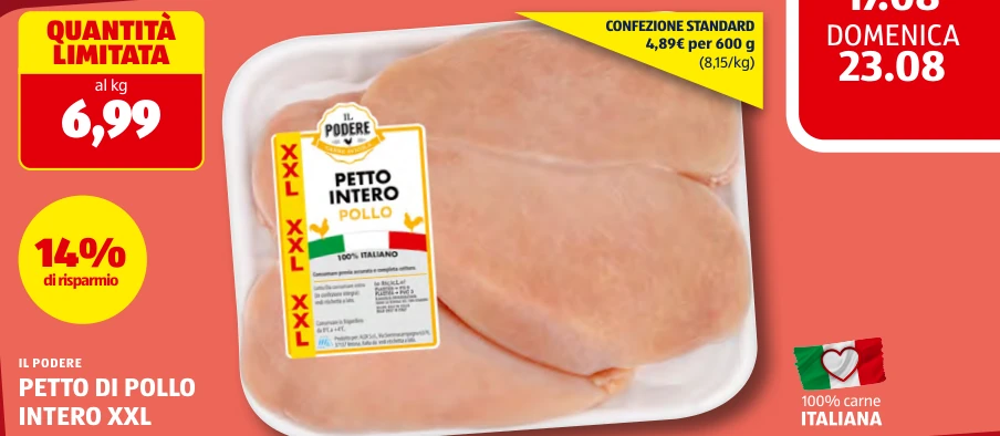 PETTO DI POLLO INTERO XXL