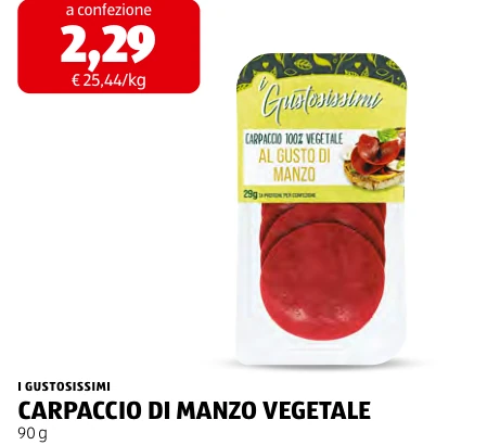 CARPACCIO DI MANZO VEGETALE
