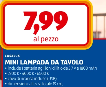 MINI LAMPADA DA TAVOLO