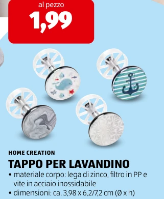 TAPPO PER LAVANDINO