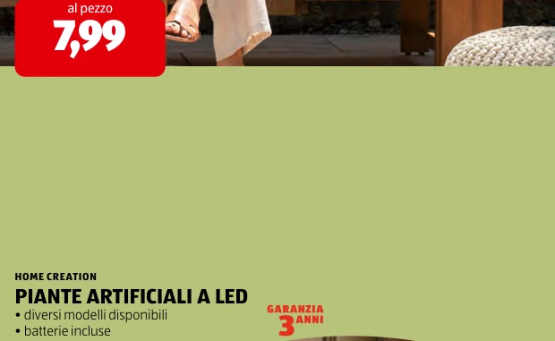 PIANTE ARTIFICIALI A LED