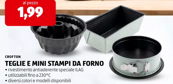 TEGLIE E MINI STAMPI DA FORNO