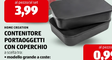 CONTENITORE PORTAOGGETTI CON COPERCHIO