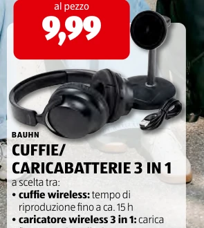 CUFFIE/ CARICABATTERIE 3 IN 1