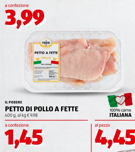 PETTO DI POLLO A FETTE