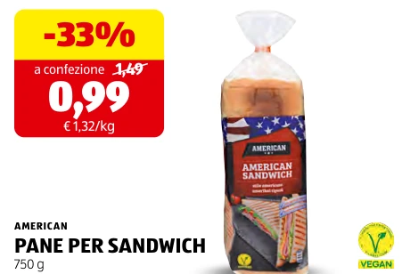 PANE PER SANDWICH