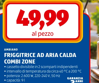 FRIGGITRICE AD ARIA CALDA COMBI ZONE