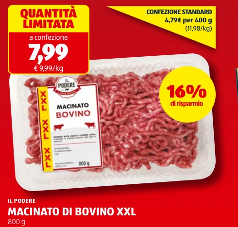 MACINATO DI BOVINO XXL - Il Podere