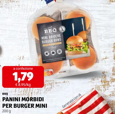 PANINI MORBIDI PER BURGER MINI - Bbq