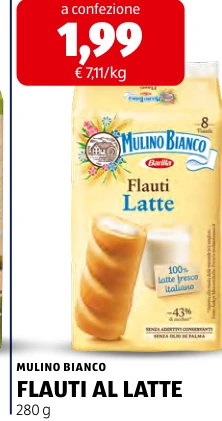 FLAUTI AL LATTE - Mulino Bianco