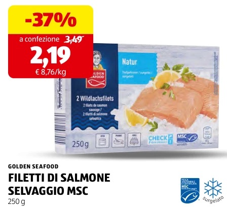 FILETTI DI SALMONE SELVAGGIO MSC - Golden Seafood