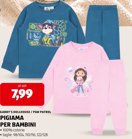 PIGIAMA PER BAMBINI - Gabby'S Dollhouse / Paw Patrol