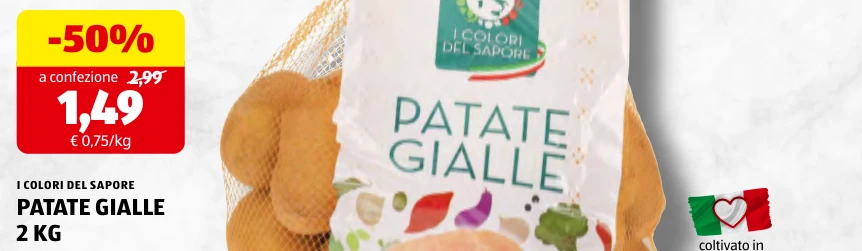 PATATE GIALLE - I Colori Del Sapore
