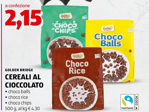 CEREALI AL CIOCCOLATO - Golden Bridge