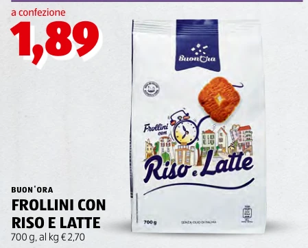 FROLLINI CON RISO E LATTE - Buon'Ora
