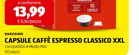 CAPSULE CAFFÈ ESPRESSO CLASSICO XXL - Barissimo
