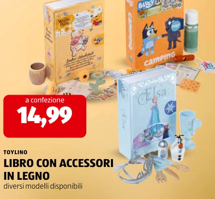 LIBRO CON ACCESSORI IN LEGNO - Toylino