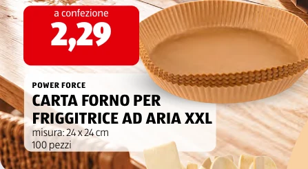 CARTA FORNO PER FRIGGITRICE AD ARIA XXL - Power Force