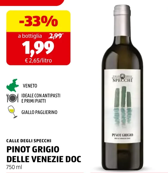 PINOT GRIGIO DELLE VENEZIE DOC - Calle Degli Specchi